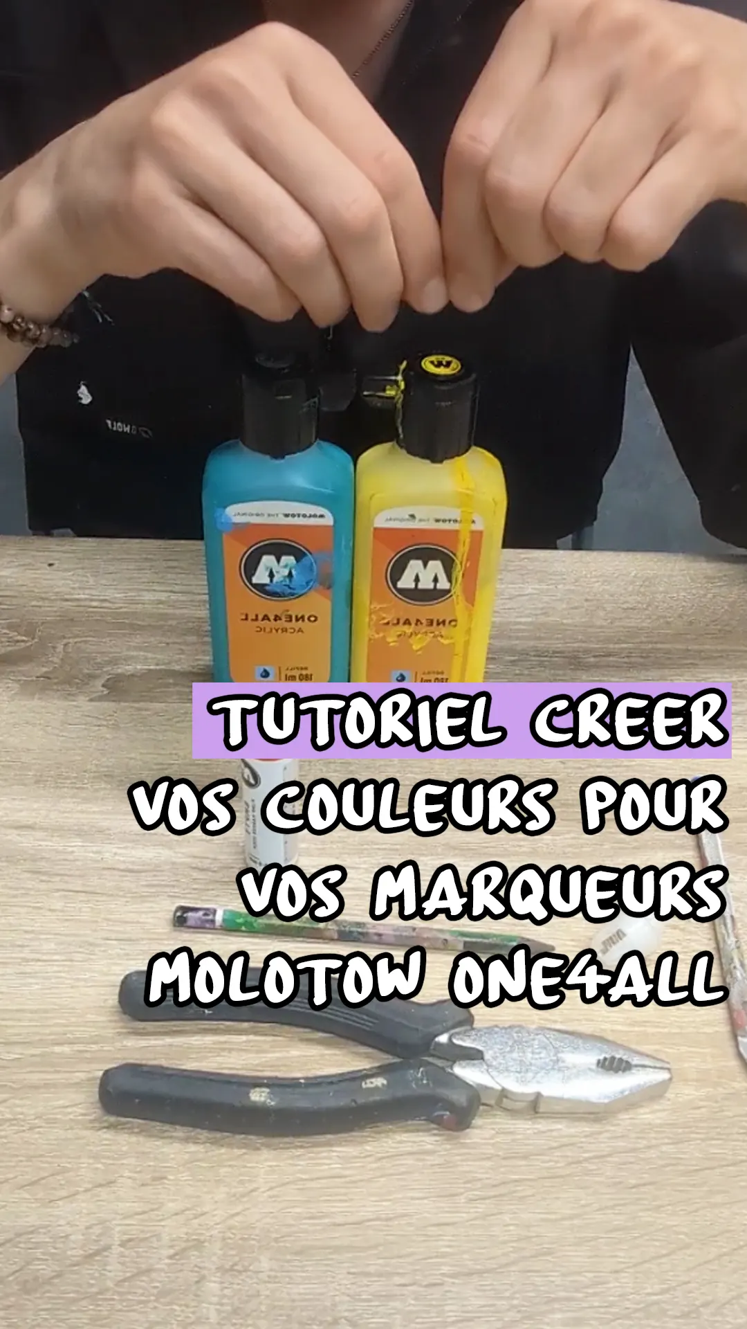 tutoriel créer ses couleurs pour les feutres acryliques Molotow One4All